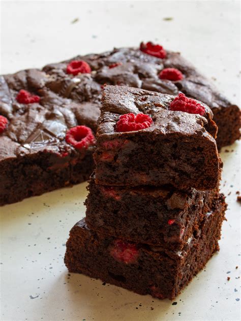 Epic Dark Chocolate Raspberry Brownies